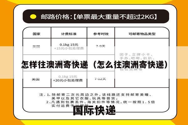 怎样往澳洲寄快递（怎么往澳洲寄快递）