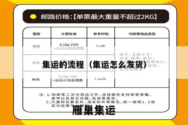 集运的流程（集运怎么发货）